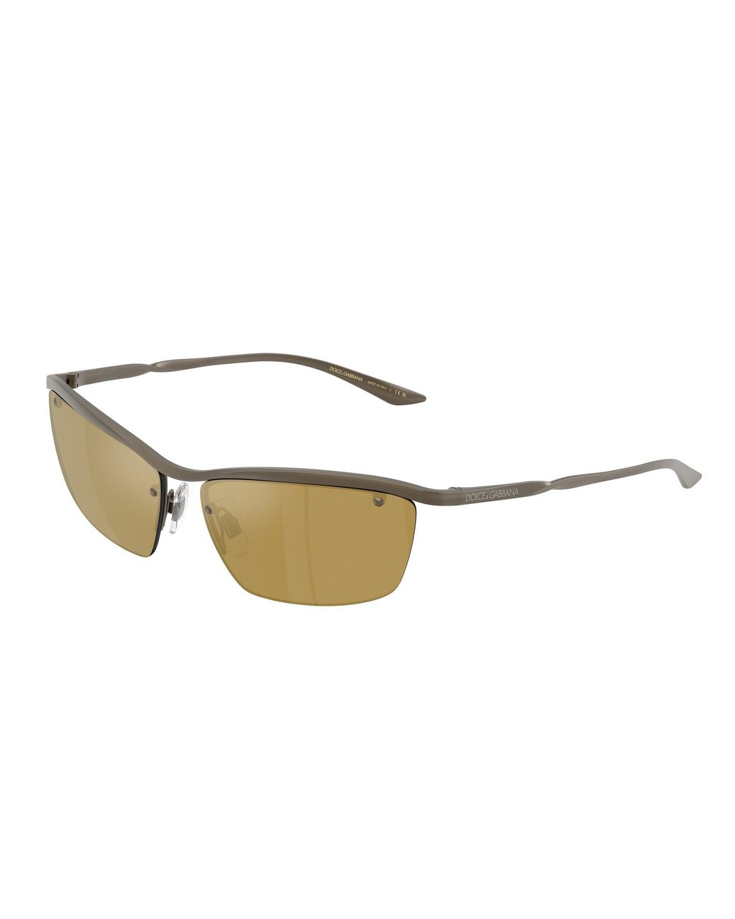 Dolce & Gabbana Black Dg2307 13527I Sunglasses Metal Squared Mirrored