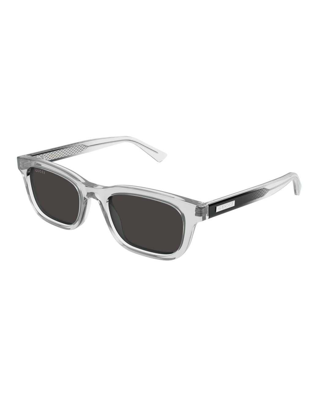 Gucci Black Gg2248S 004 Sunglasses Acetate Smoke Squared for men