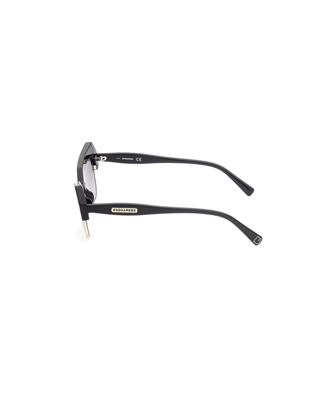 DSquared² Black Dq0367 Dalia 01B Outlet Sunglasses Acetate Geometric Normal Shaded