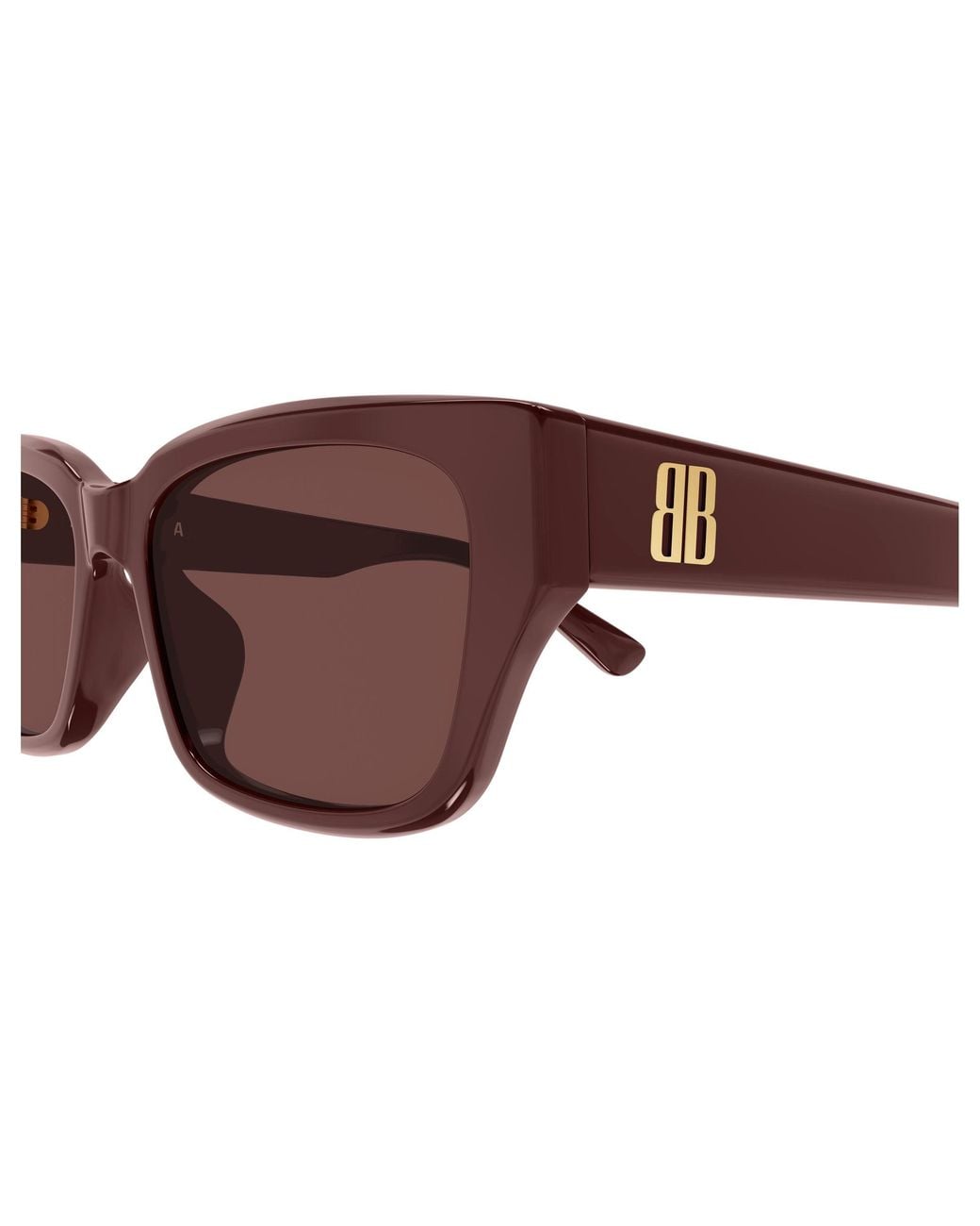 Balenciaga Black Bb0480Sk 004 Occhiali Da Sole Acetato Marrone Squadrata