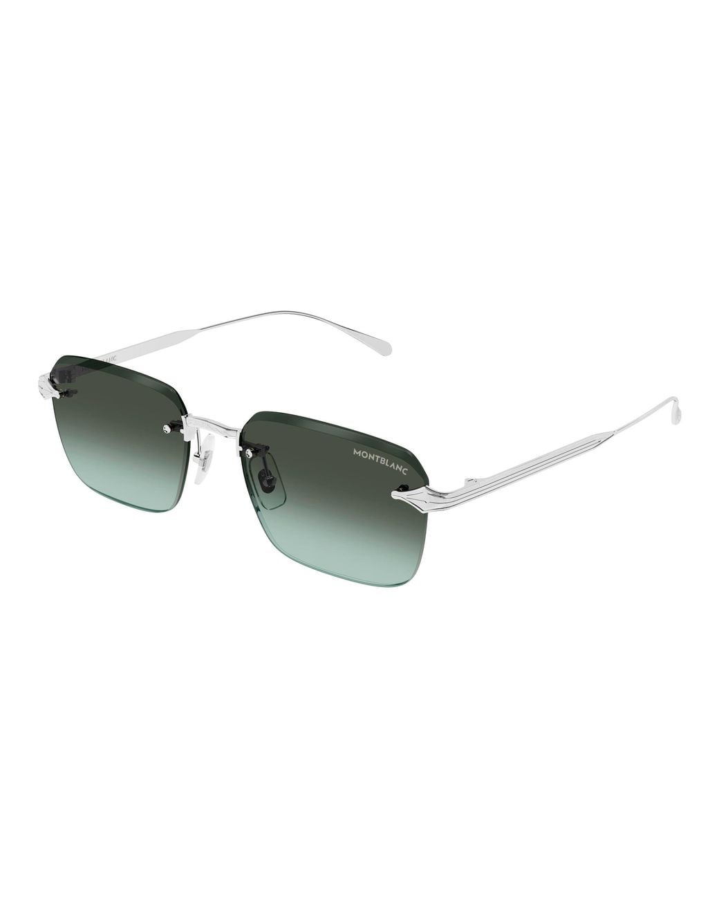Montblanc Black Mb0456S 005 Sunglasses Metal Squared for men
