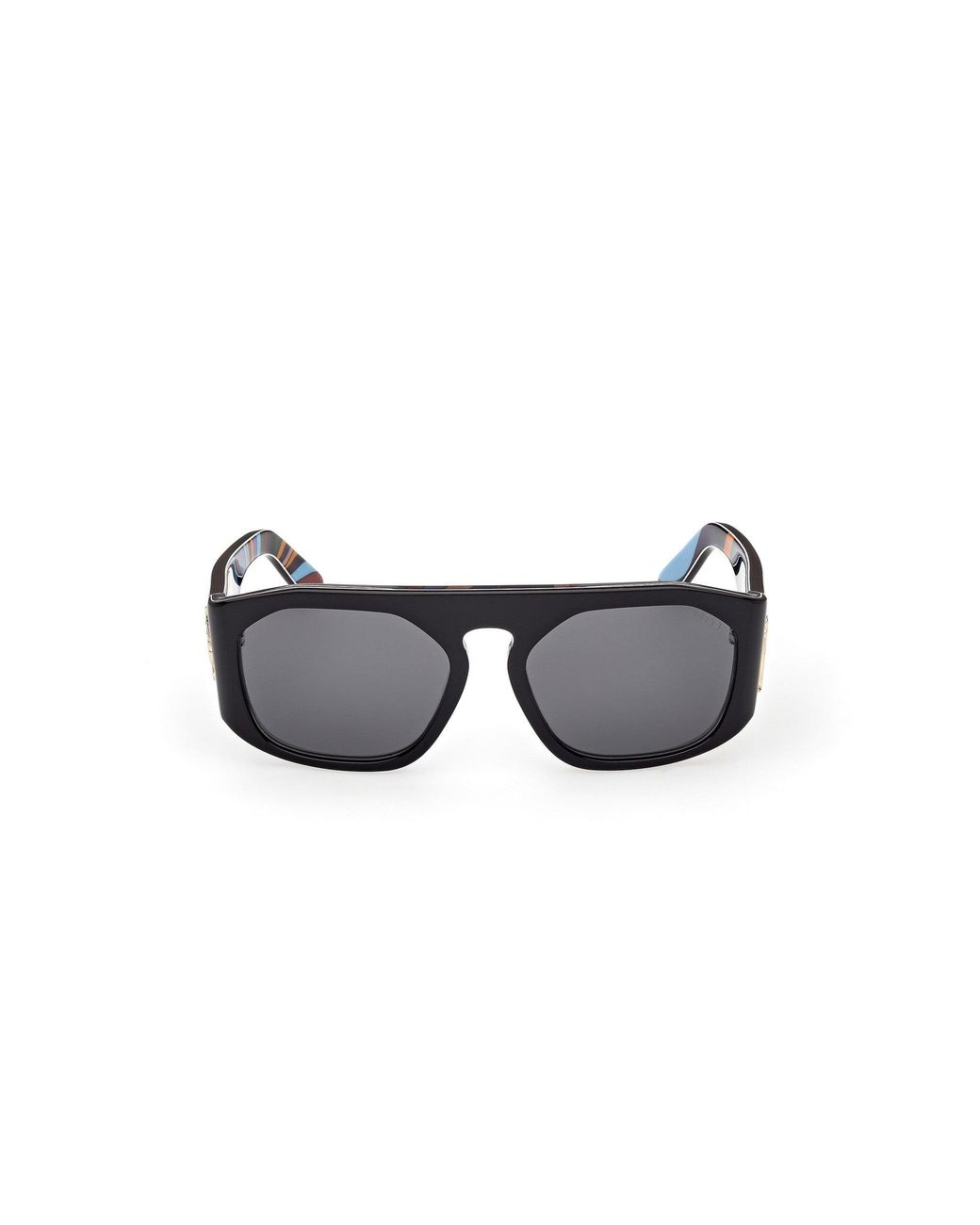 Emilio Pucci Black Ep0242 05A Sunglasses Acetate Smoke Squared Normal