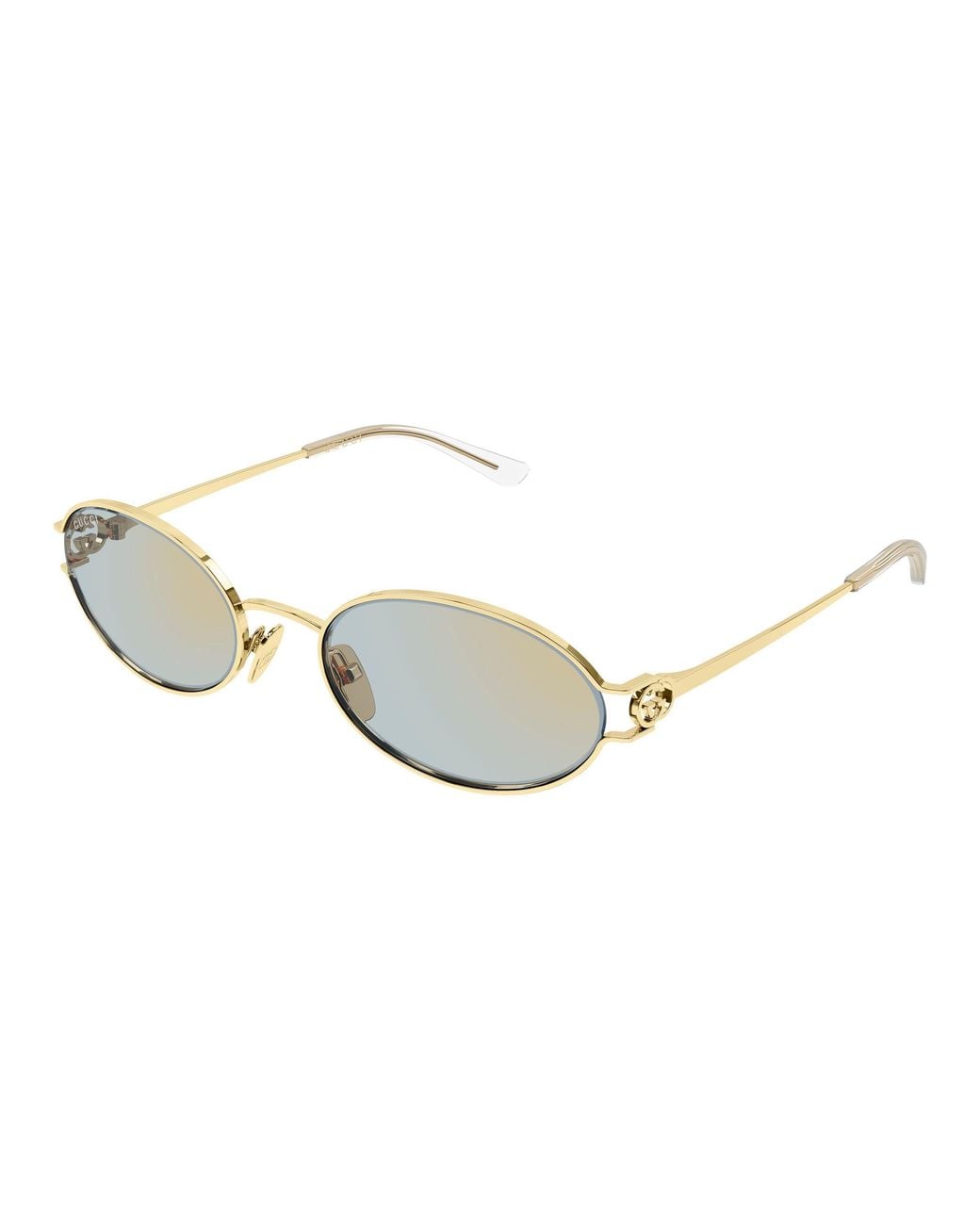 Gucci Black Gg2233S 004 Sunglasses Metal Round Mirrored