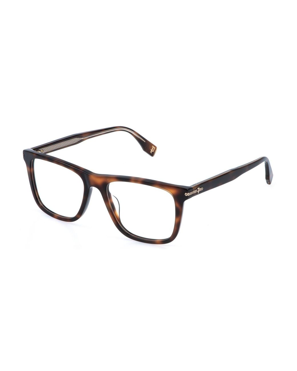 Police Black Vplr62 Grind 4 752 Optical Frames Acetate Squared for men