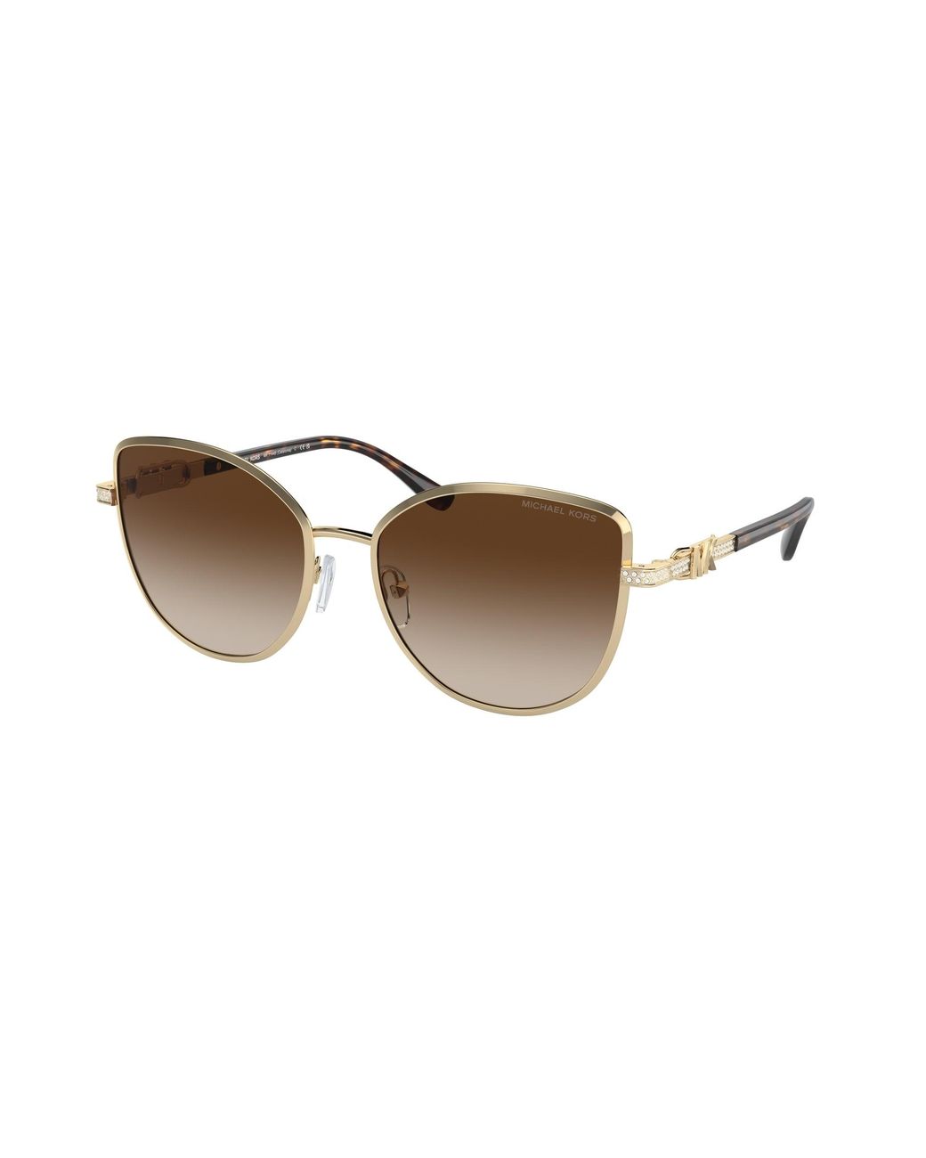 Michael Kors Black Mk1144B Catalonia 101413 Sunglasses Metal Cat Eye Normal Shaded