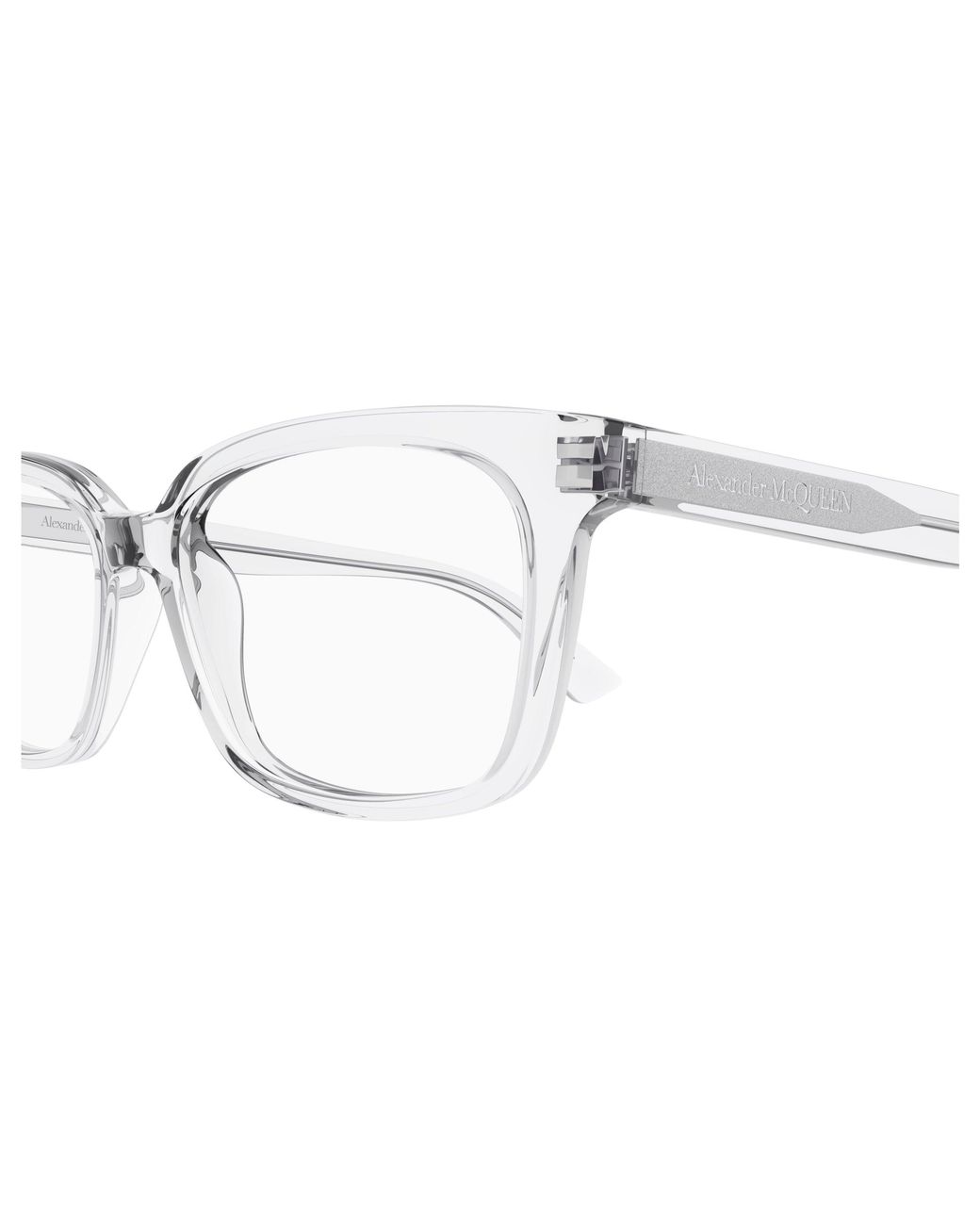 McQueen Black Am0464O 004 Optical Frames Acetate Transparent Squared
