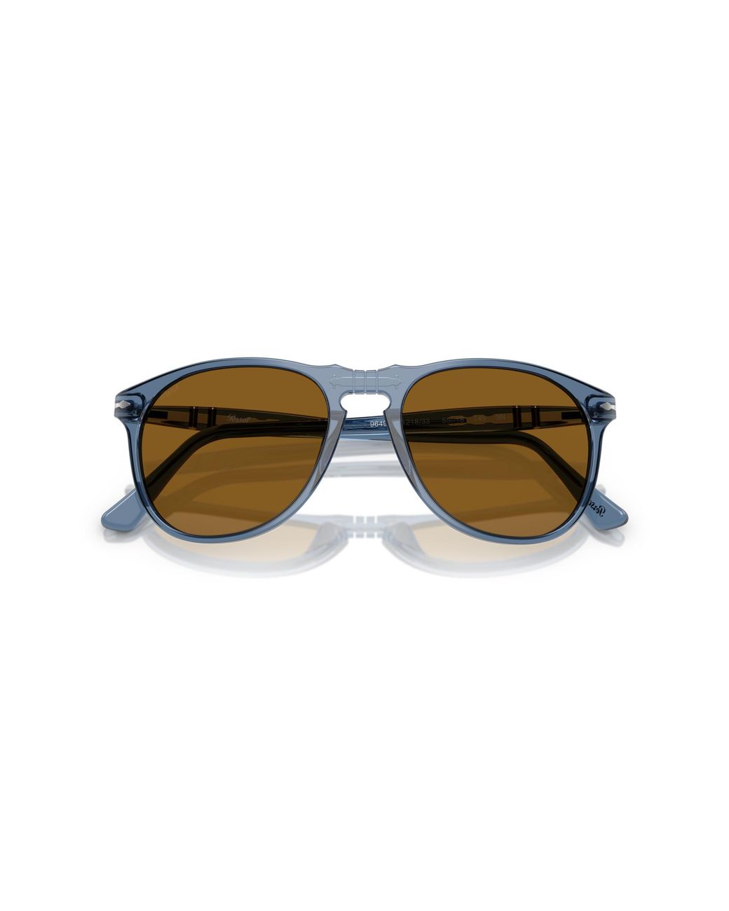Persol Black Po9649S 121833 Sunglasses Acetate Marrone Pilot Normal for men