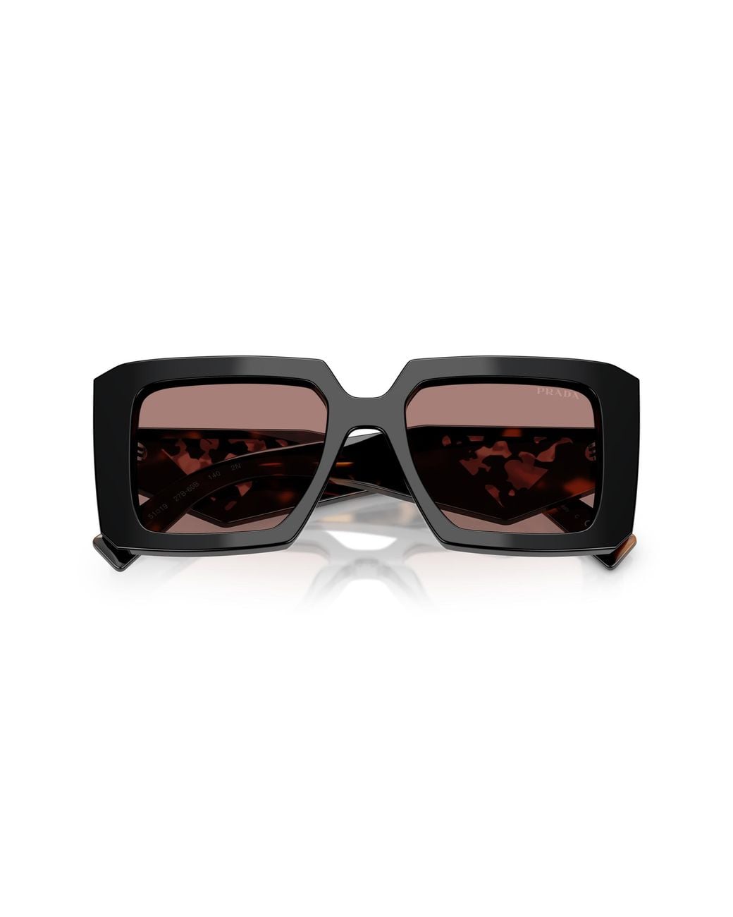 Prada Black Pr 23Ys 27B60B Sunglasses Acetate Squared Normal