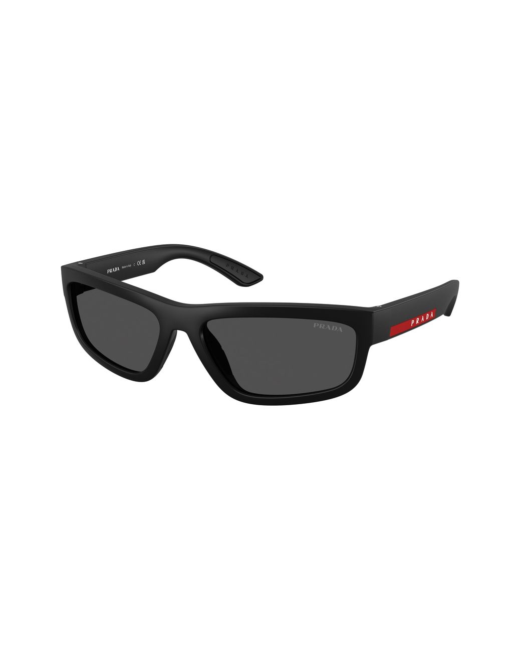 Prada Linea Rossa Black Ps 05Zs Dg006F Sunglasses Injected Squared Normal for men