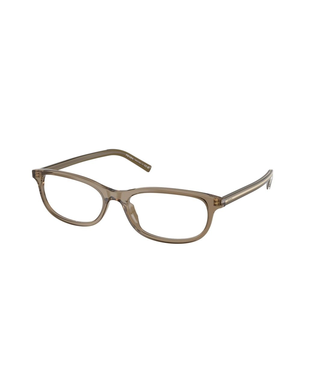 Prada Black Pr D15Vu 18T1O1 Optical Frames Acetate Transparent Geometric Normal