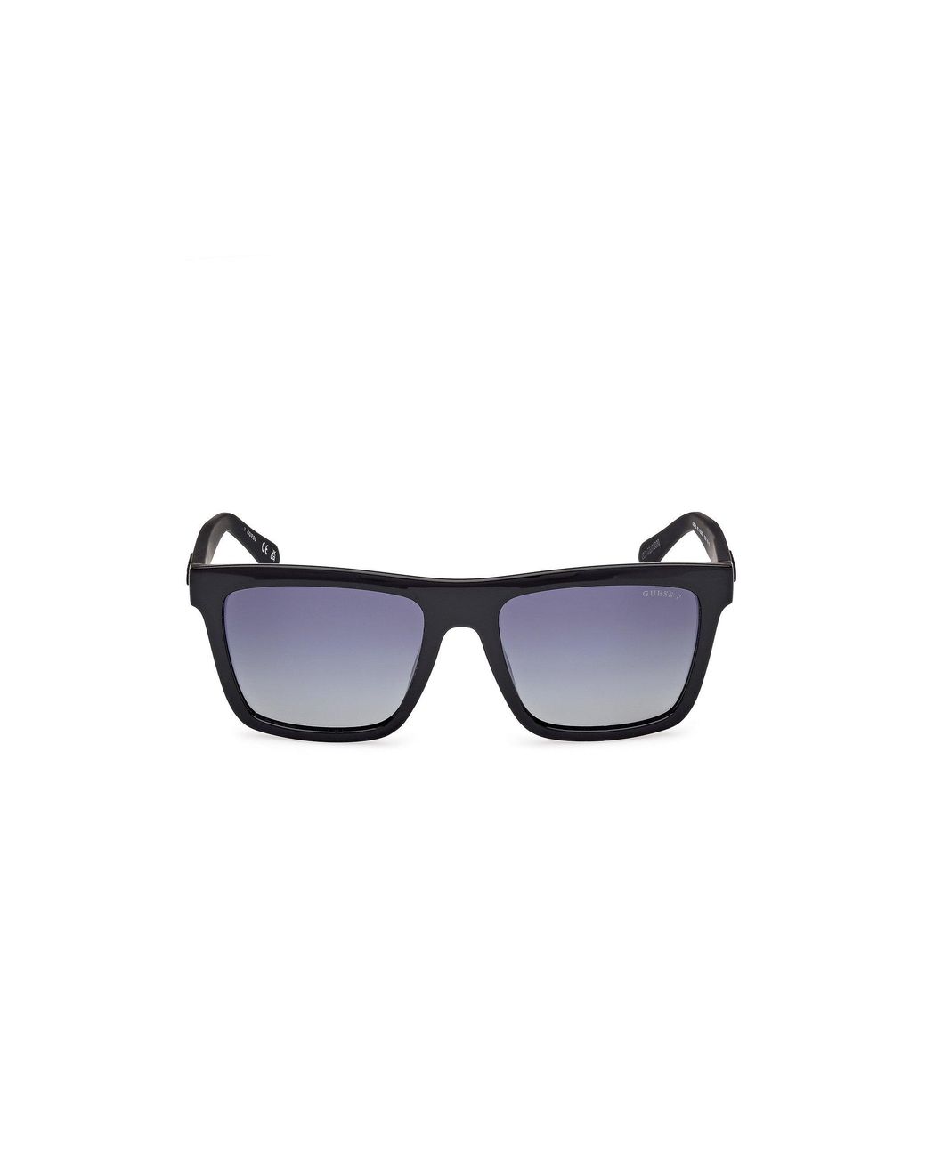 Guess Black Gu00166 01D Sunglasses Injected Smoke Squared Polarized for men