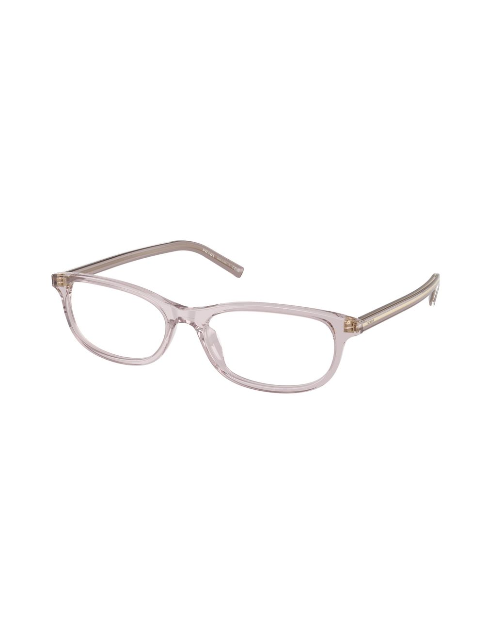 Prada Black Pr D15Vu 12W1O1 Optical Frames Acetate Transparent Geometric Normal