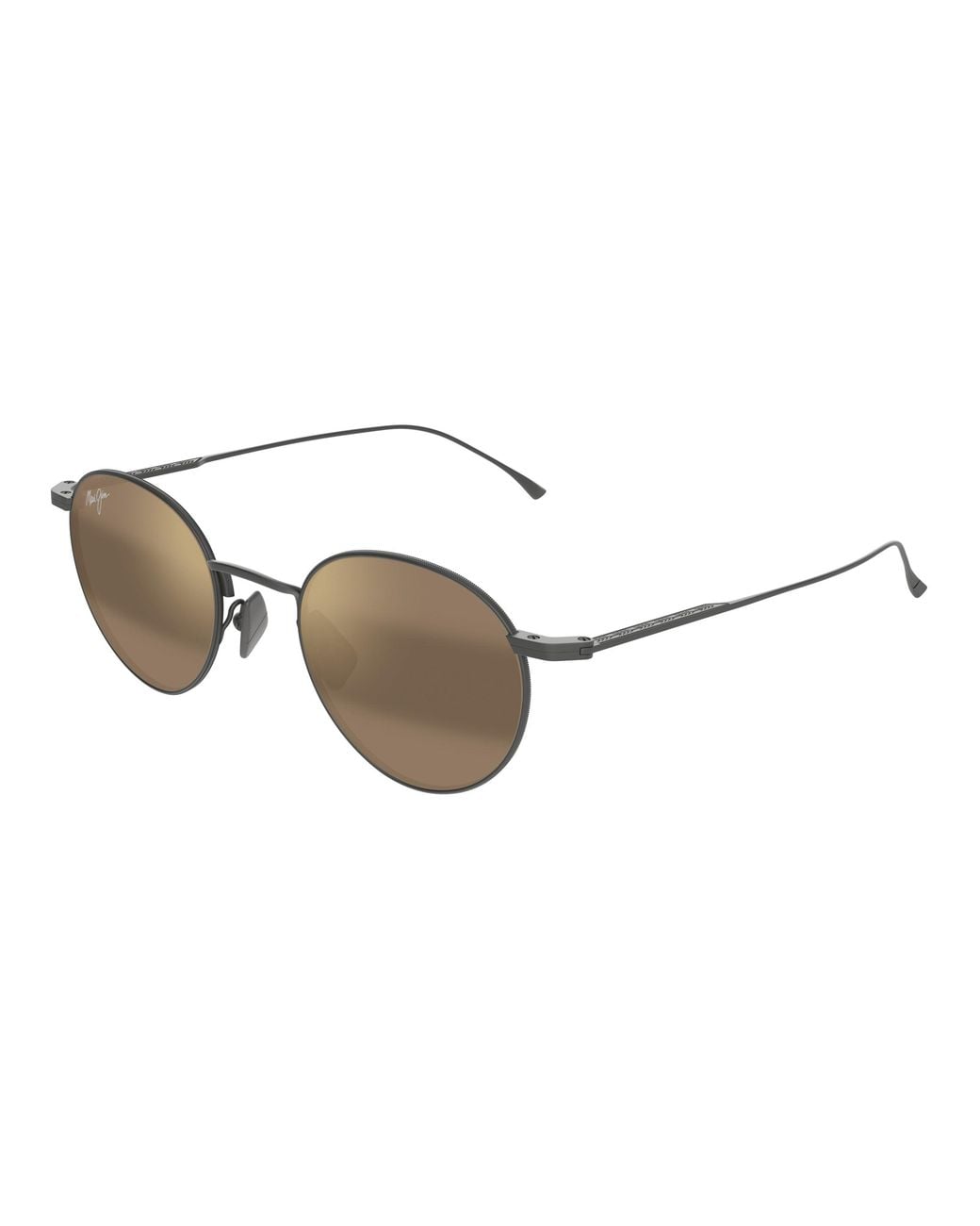 Maui Jim Black Mj0691S 002 Occhiali Da Sole Titanio Bronzo Rotonda