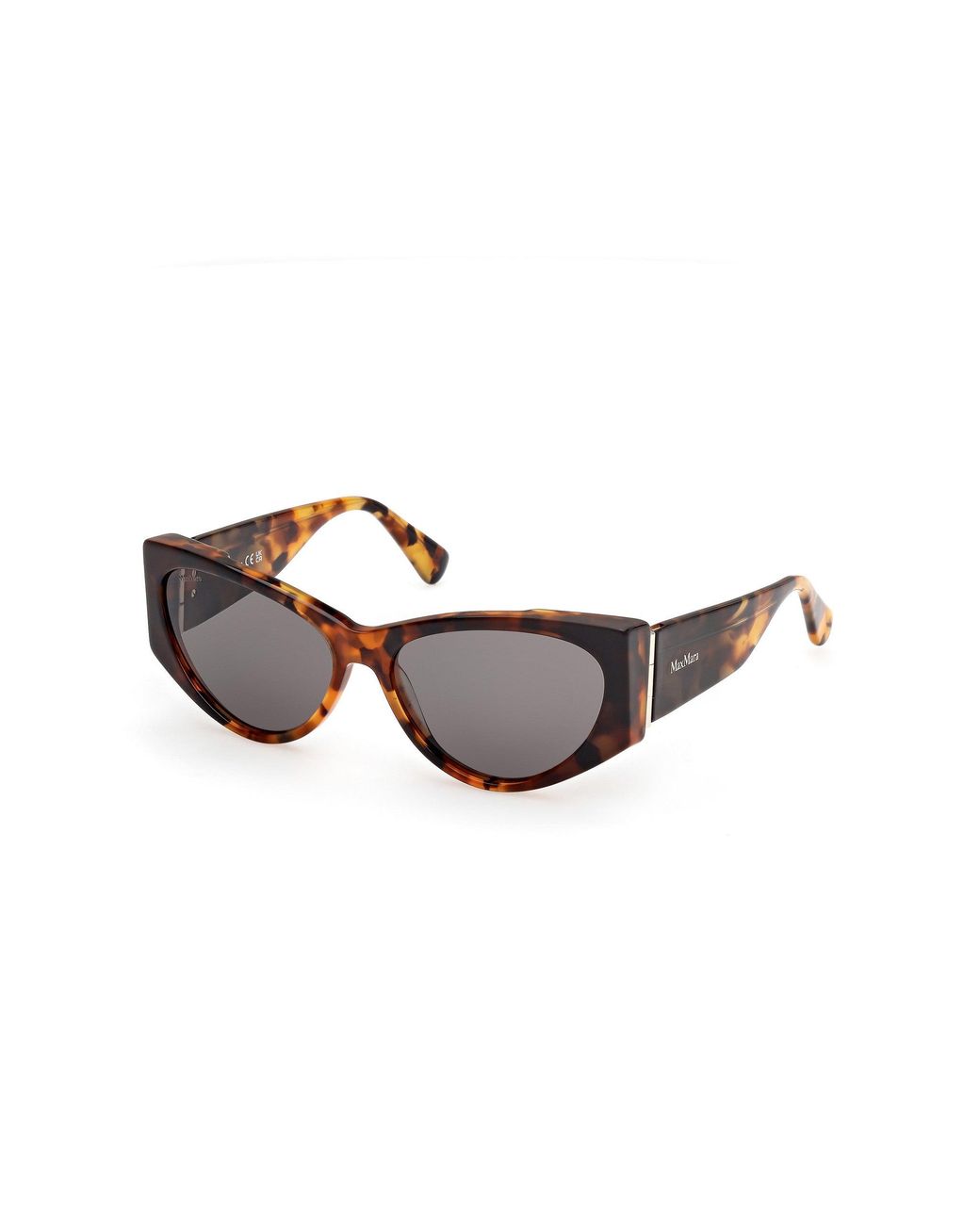 Max Mara Black Mm0132 Hinge-1 56A Sunglasses Acetate Smoke Cat Eye Normal