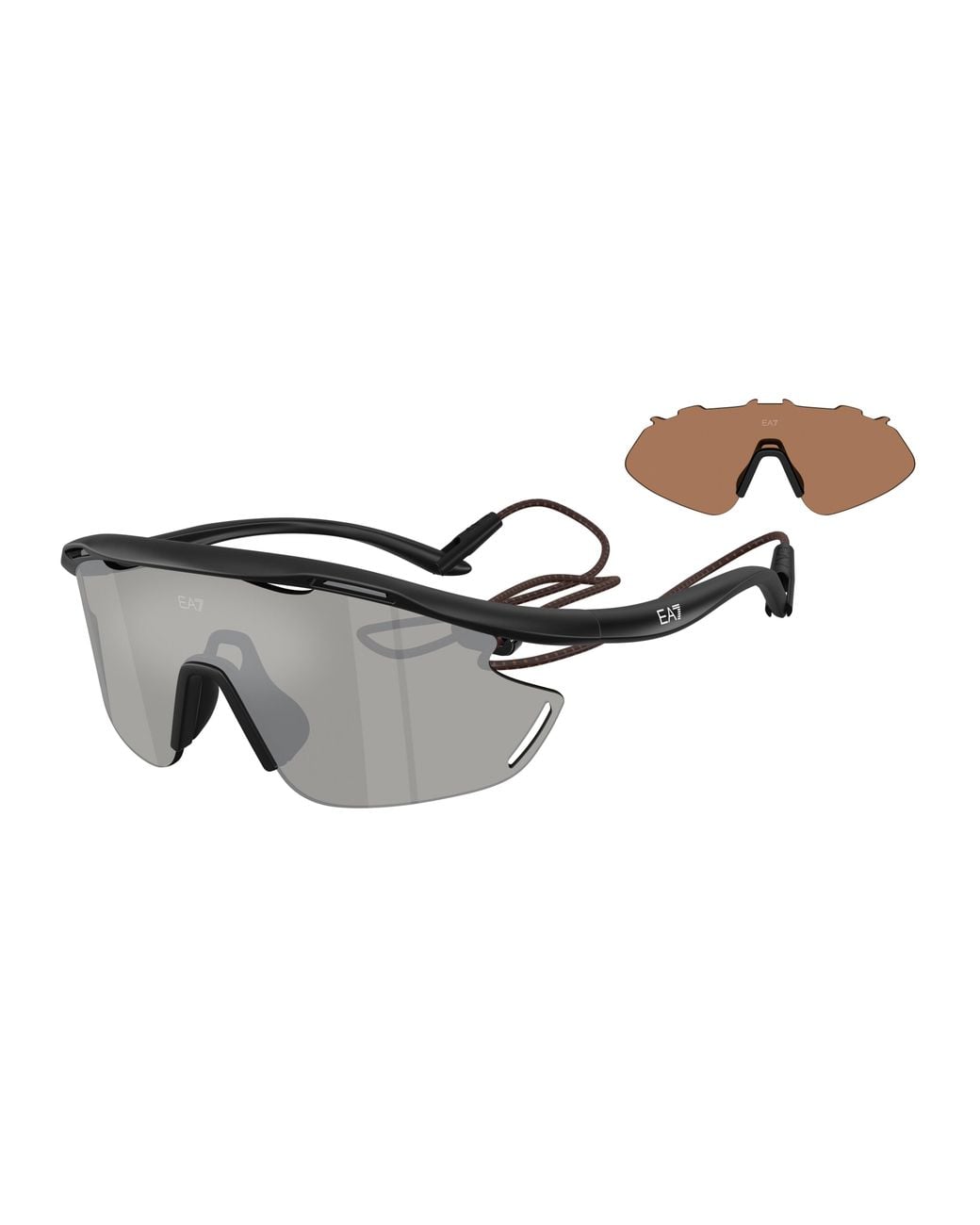 Moncler Black Q74002 62886G Sunglasses Injected Geometric Mirror for men