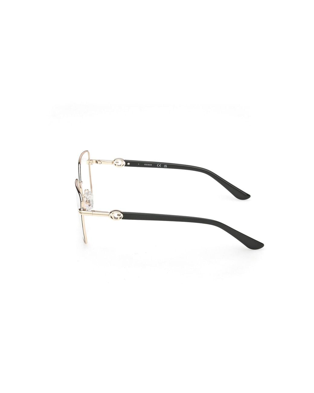 Guess Black Gu50313 096 Optical Frames Metal Squared Normal