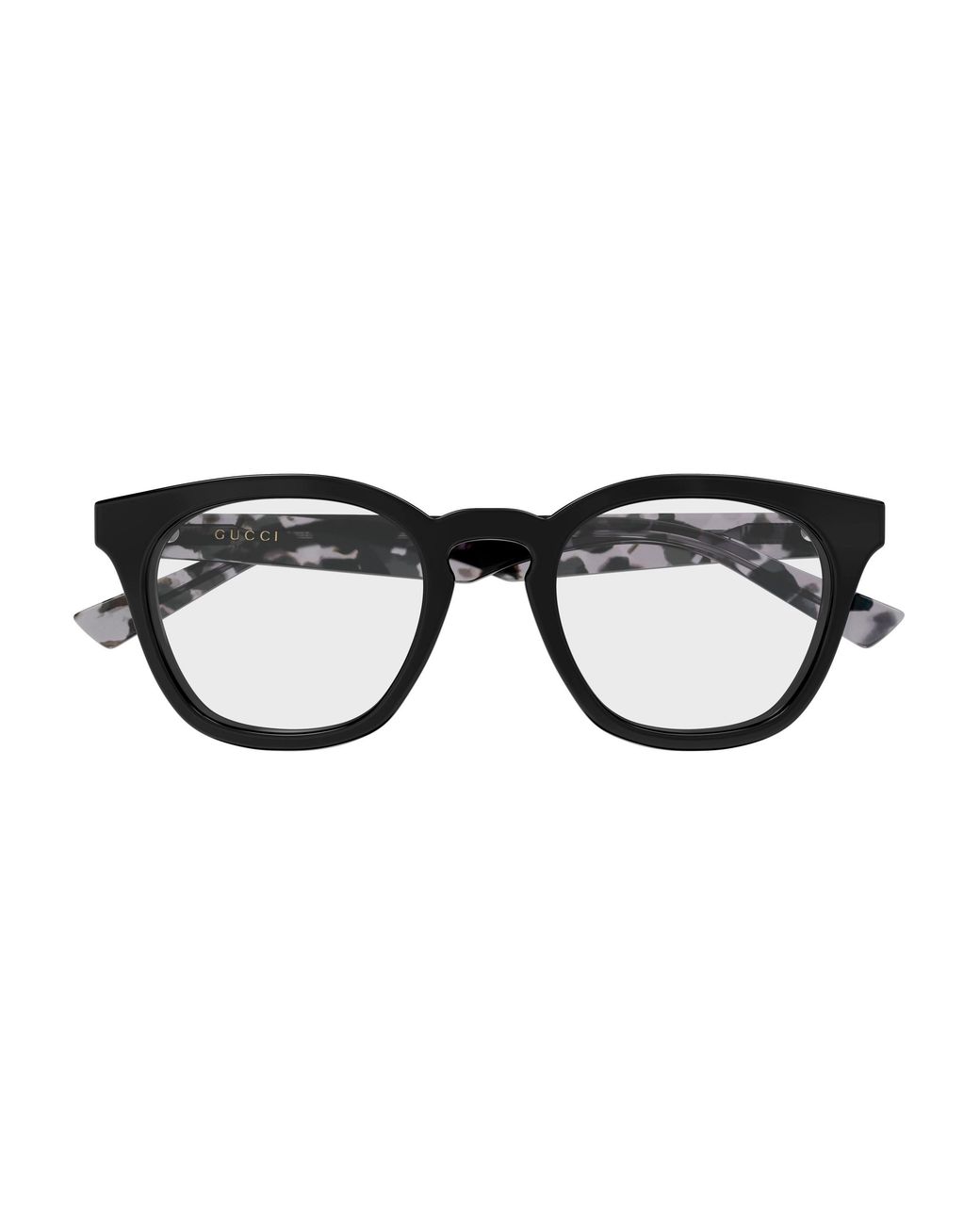 Gucci Black Gg2185O 004 Optical Frames Acetate Transparent Round for men