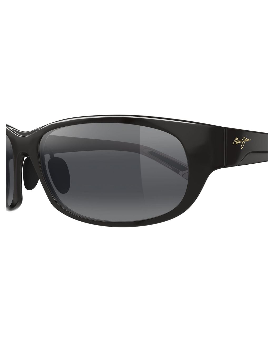 Maui Jim Black Mj0417S 001 Occhiali Da Sole Iniettato Grigio Squadrata
