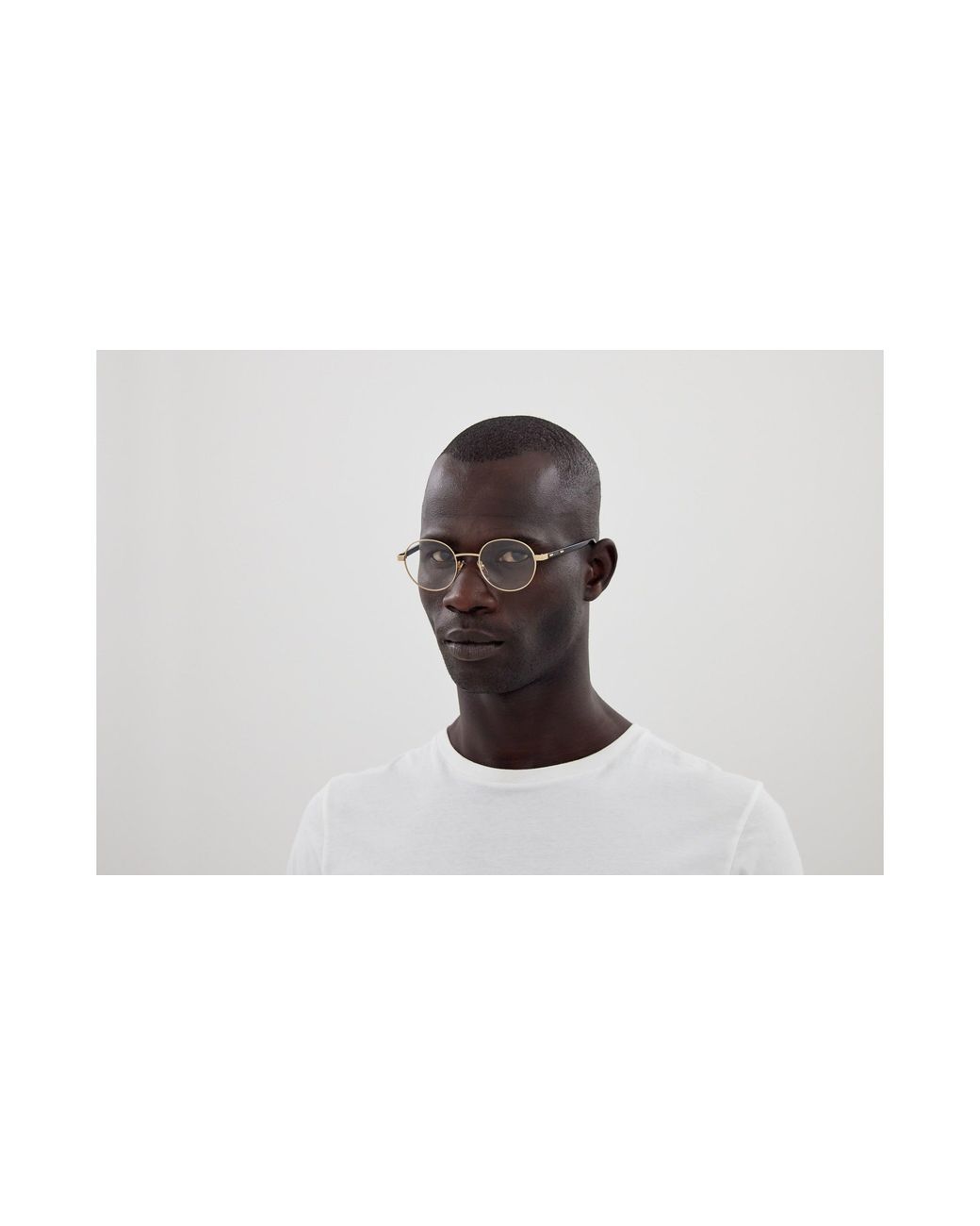 Gucci Black Gg1585O 001 Optical Frames Metal Transparent Round for men