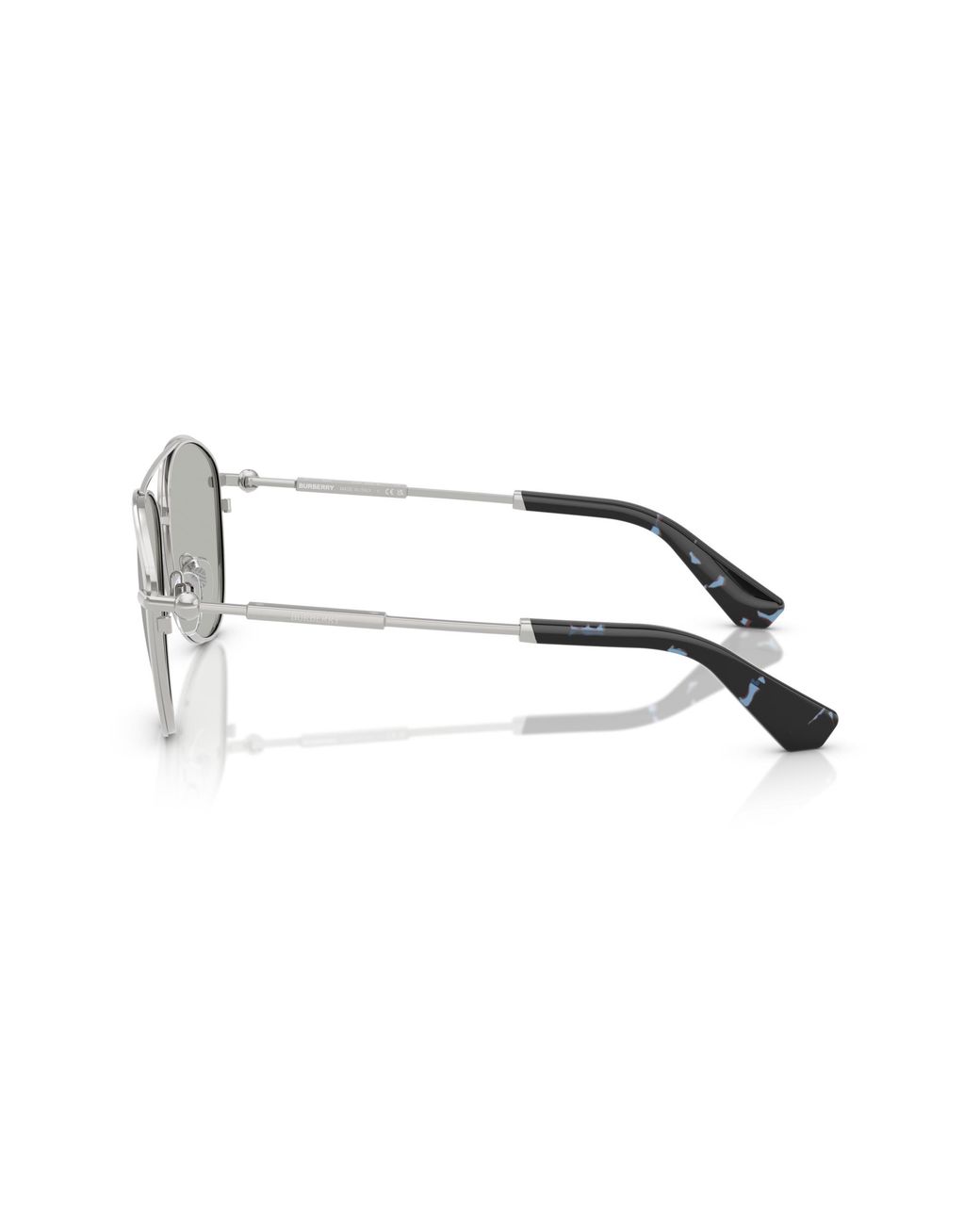 Burberry Black Be3157 10058V Sunglasses Metal Pilot Mirrored