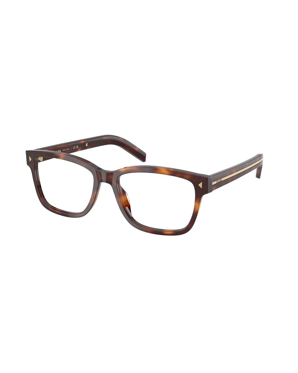 Prada Black Pr B10V 15W1O1 Optical Frames Acetate Squared Normal for men