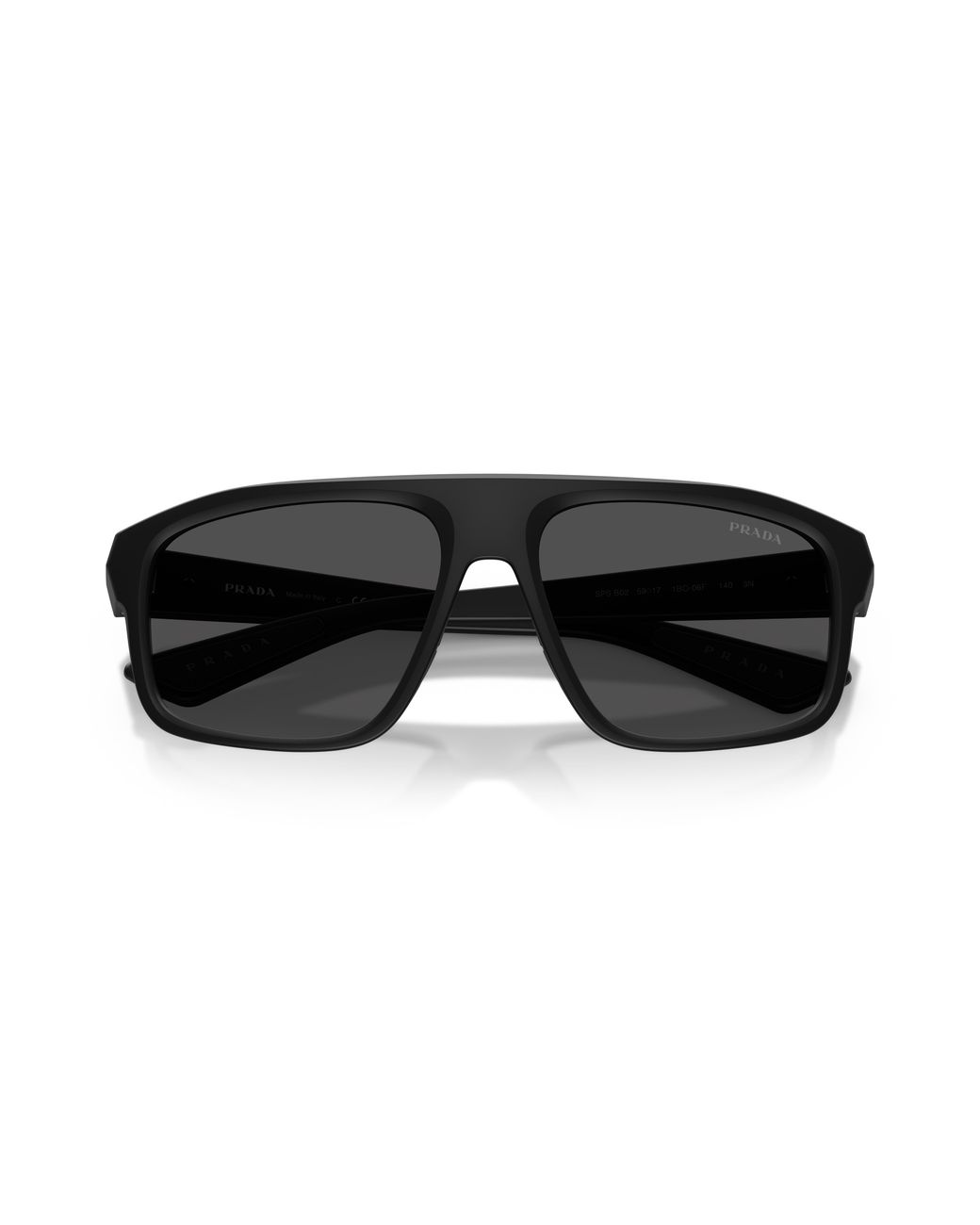 Prada Linea Rossa Black Ps B02S 1Bo06F Sunglasses Injected Geometric Normal for men