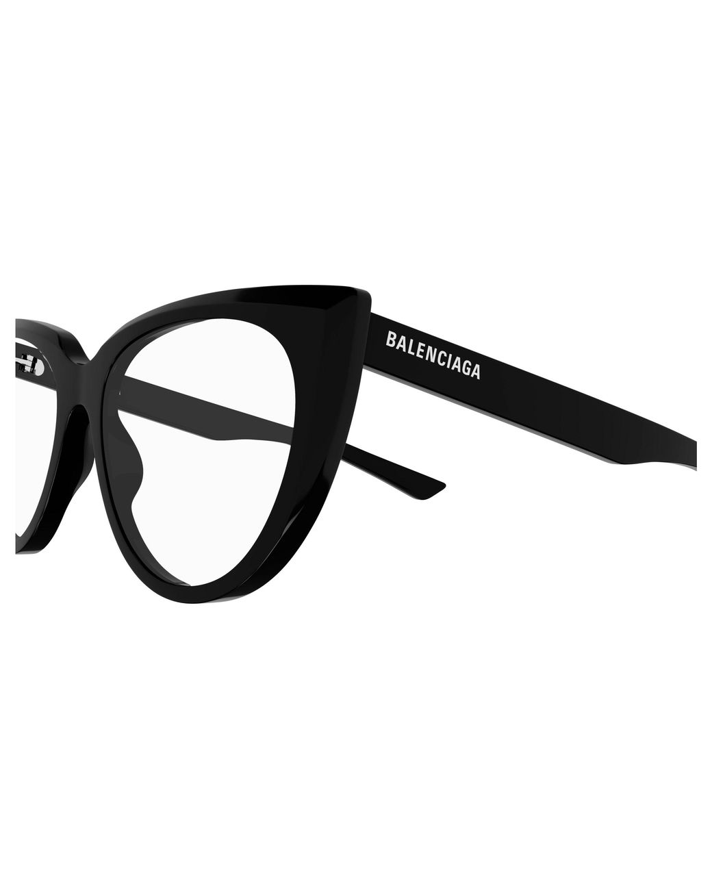 Balenciaga Black Bb0218O 001 Optical Frames Acetate Transparent Cat Eye