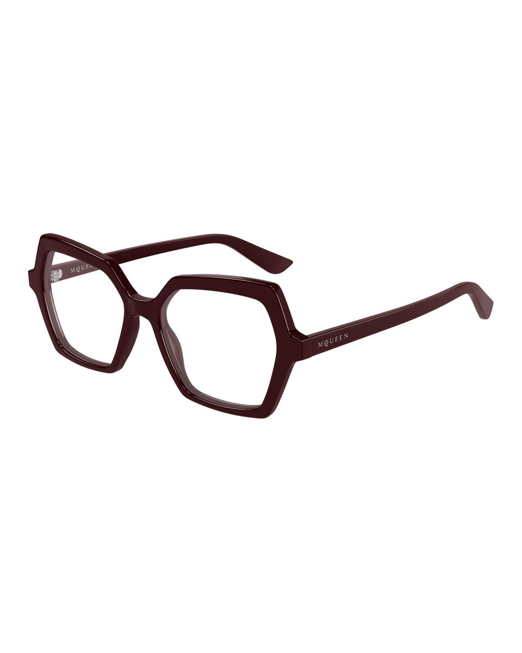 McQueen Black Am0537O 004 Optical Frames Acetate Transparent Geometric