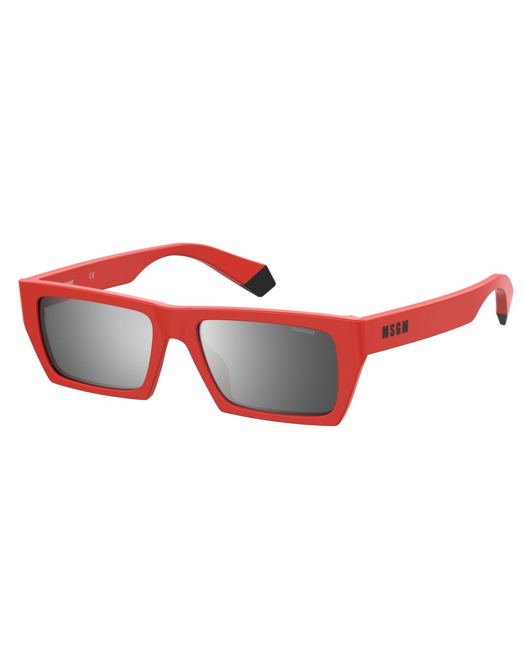 Polaroid Black Pld Msgm 1/G 0A4/Ex Sunglasses Acetate Squared Polarized Flash