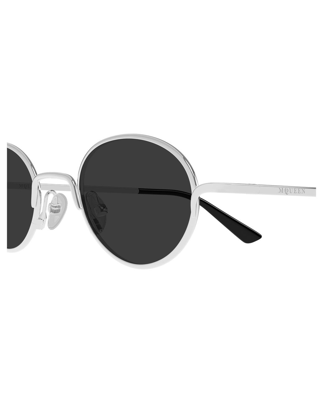 McQueen Black Am0562S 001 Sunglasses Metal Round