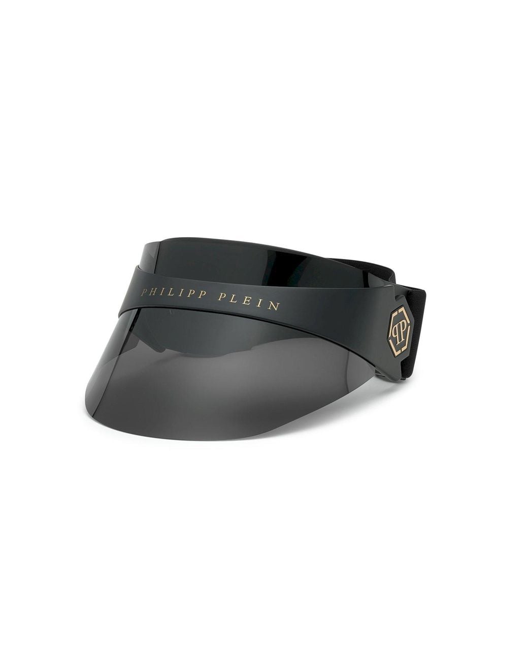Philipp Plein Black Spp033S Plein F.I.T. Future Is Today Visiera-K 0U28 Sunglasses Injected Visor Polarized