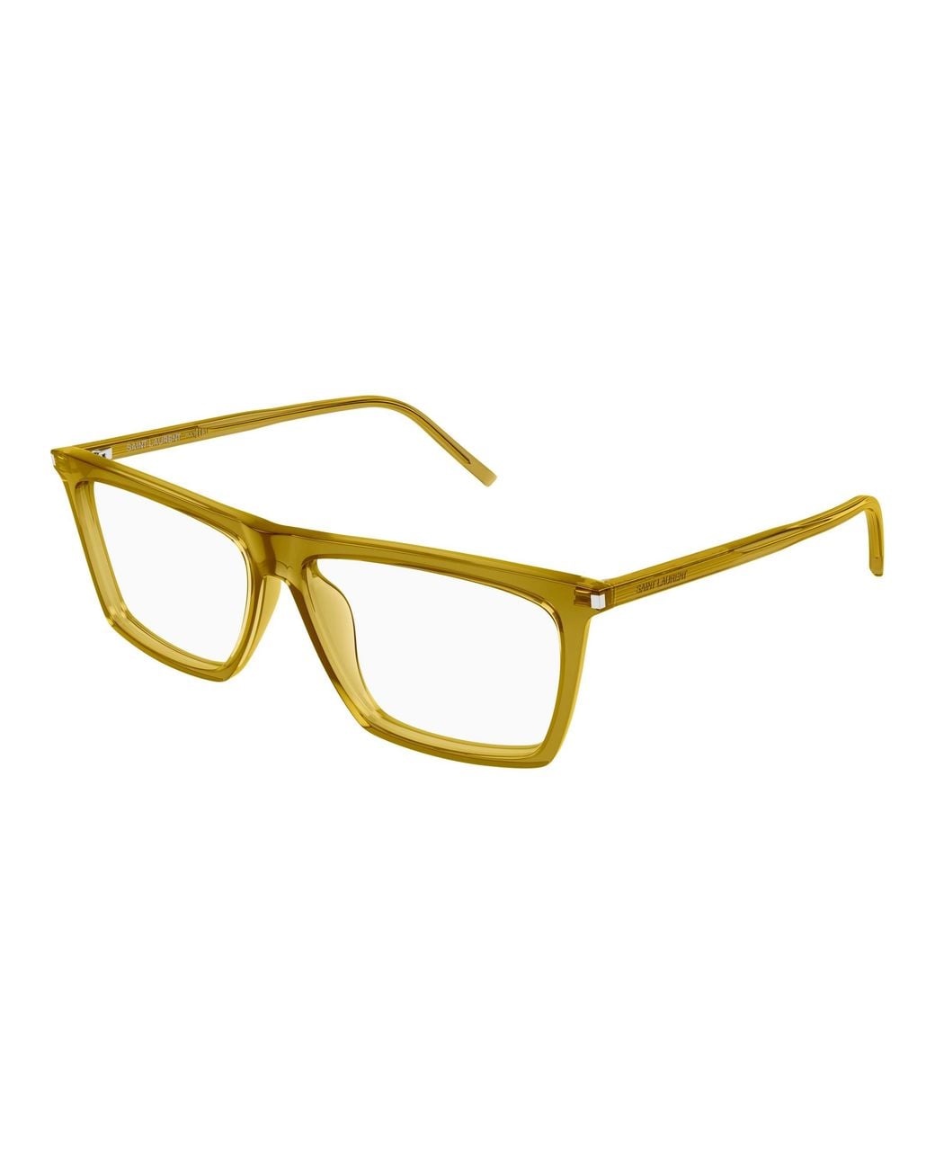 Saint Laurent Black Sl 803 011 Optical Frames Acetate Transparent Squared for men