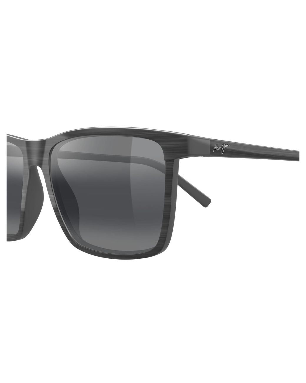 Maui Jim Black Mj0875S 001 Occhiali Da Sole Iniettato Grigio Squadrata