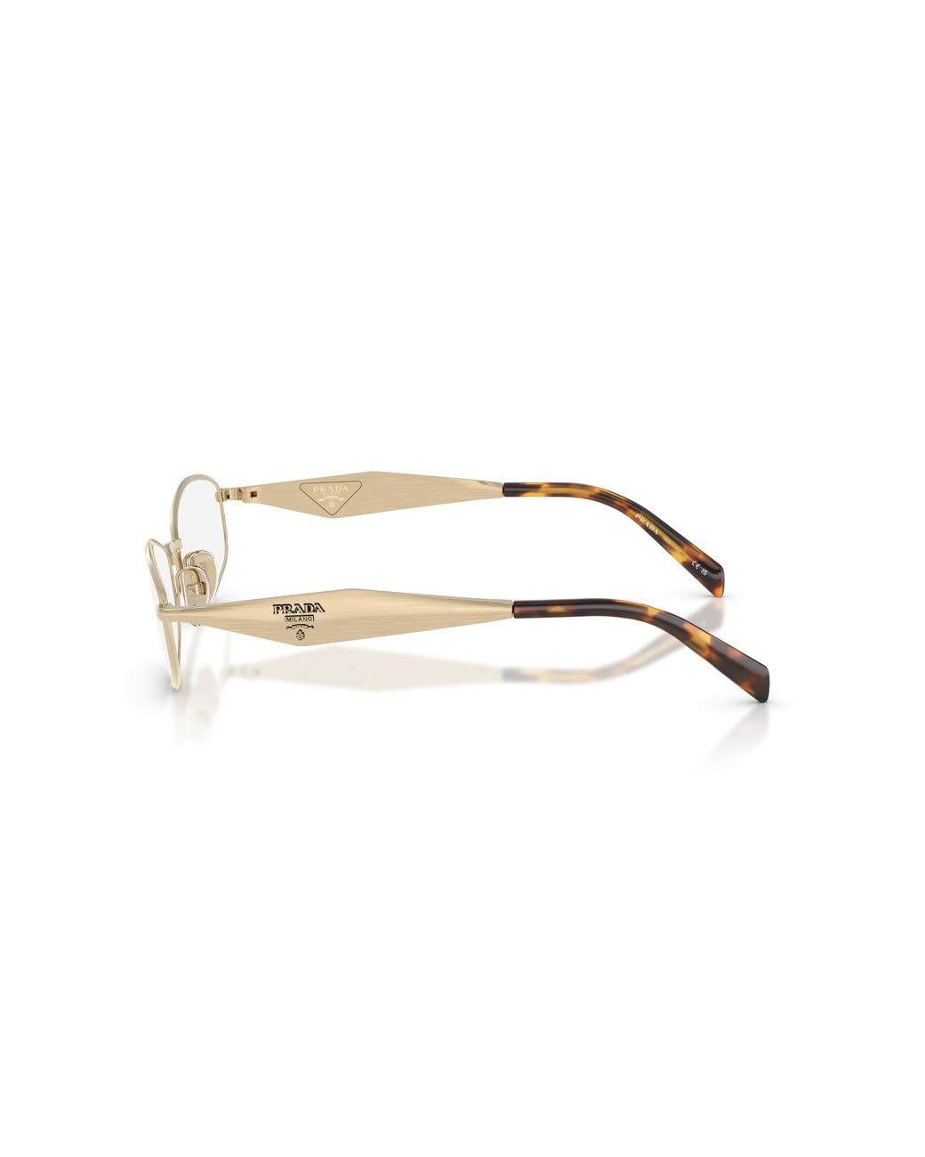 Prada Black Pr D58V Zvn1O1 Optical Frames Metal Transparent Round Normal