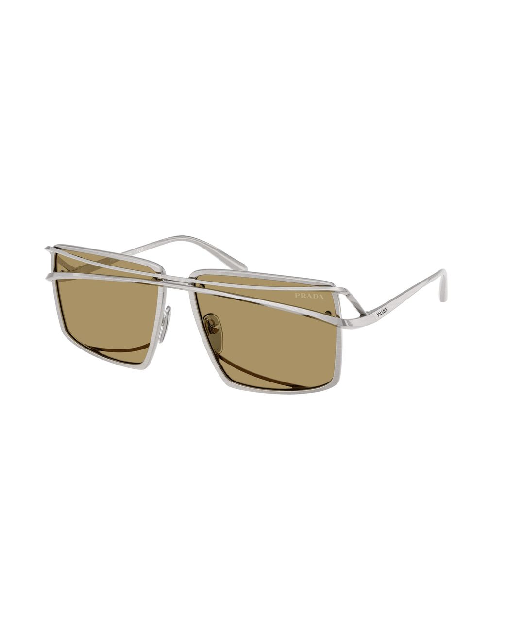 Prada Black Pr C55S 28C70G Sunglasses Metal Geometric Normal for men