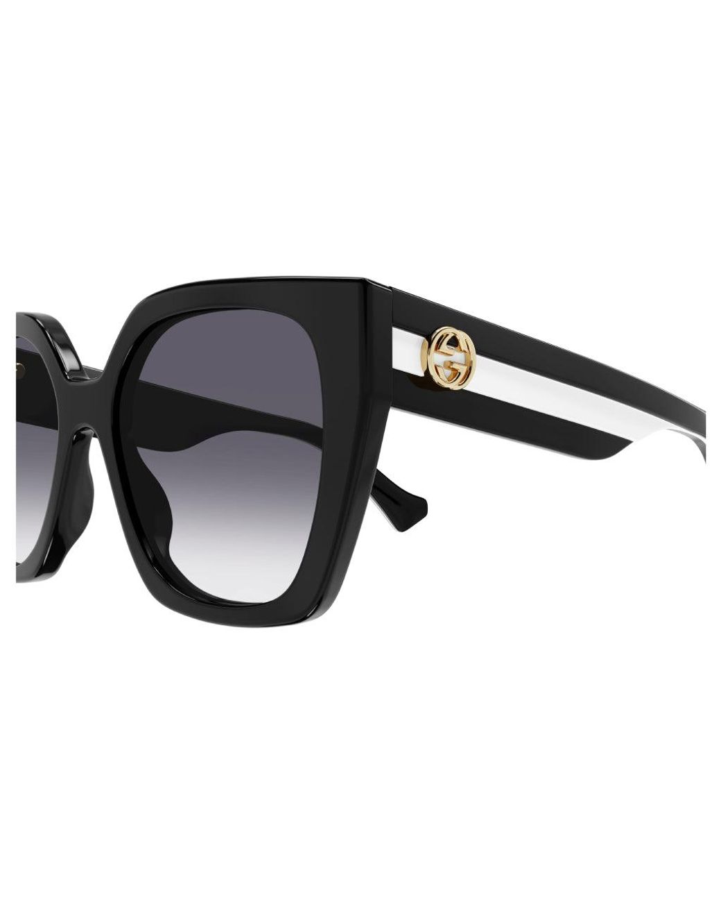 Gucci Black Gg1300S 004 Sunglasses Plastic Squared Shaded