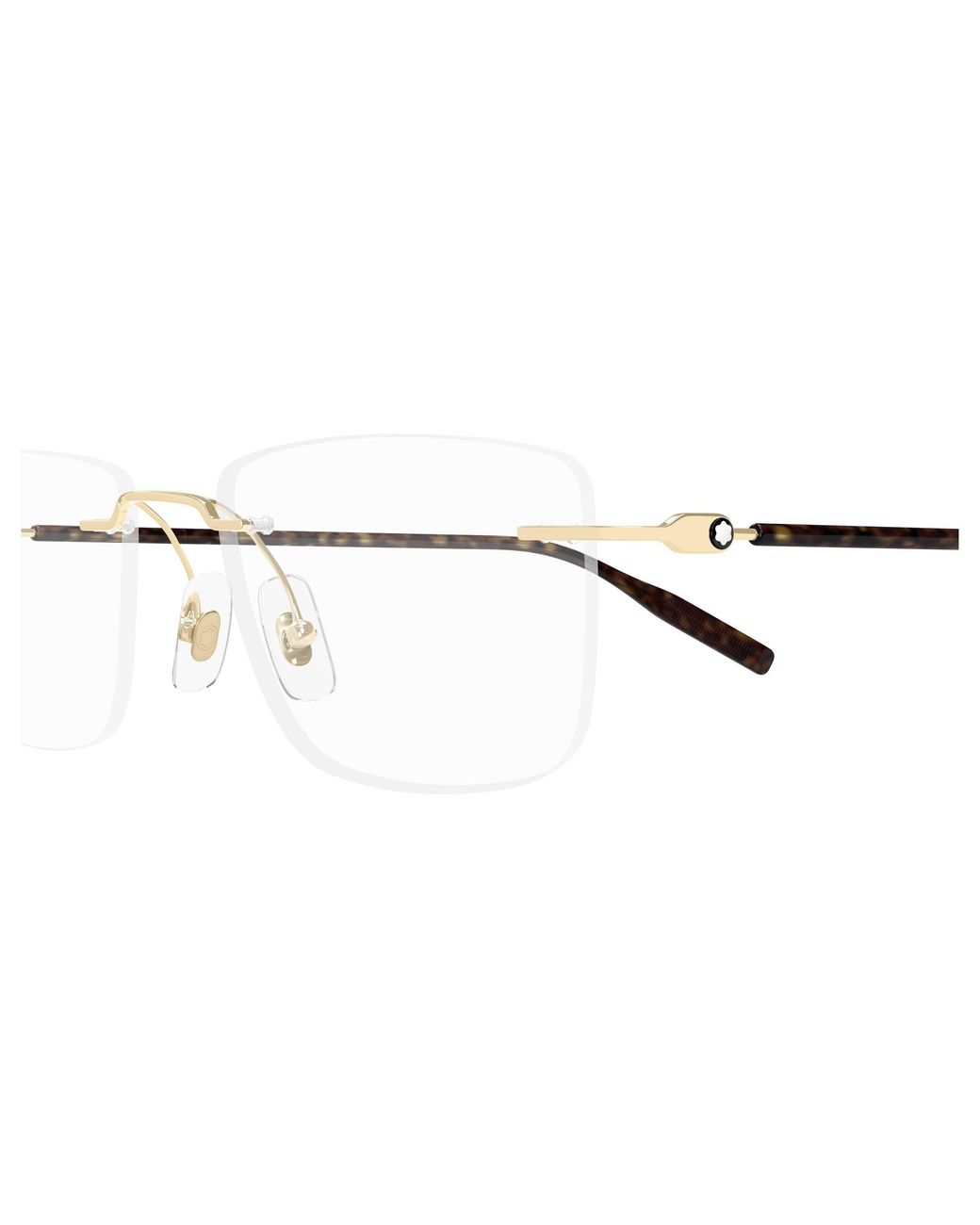 Montblanc Black Mb0431O 002 Optical Frames Metal Transparent Squared for men