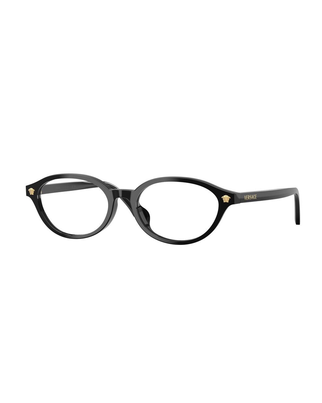 Versace Black Ve3393D Gb1 Optical Frames Acetate Transparent Round Normal