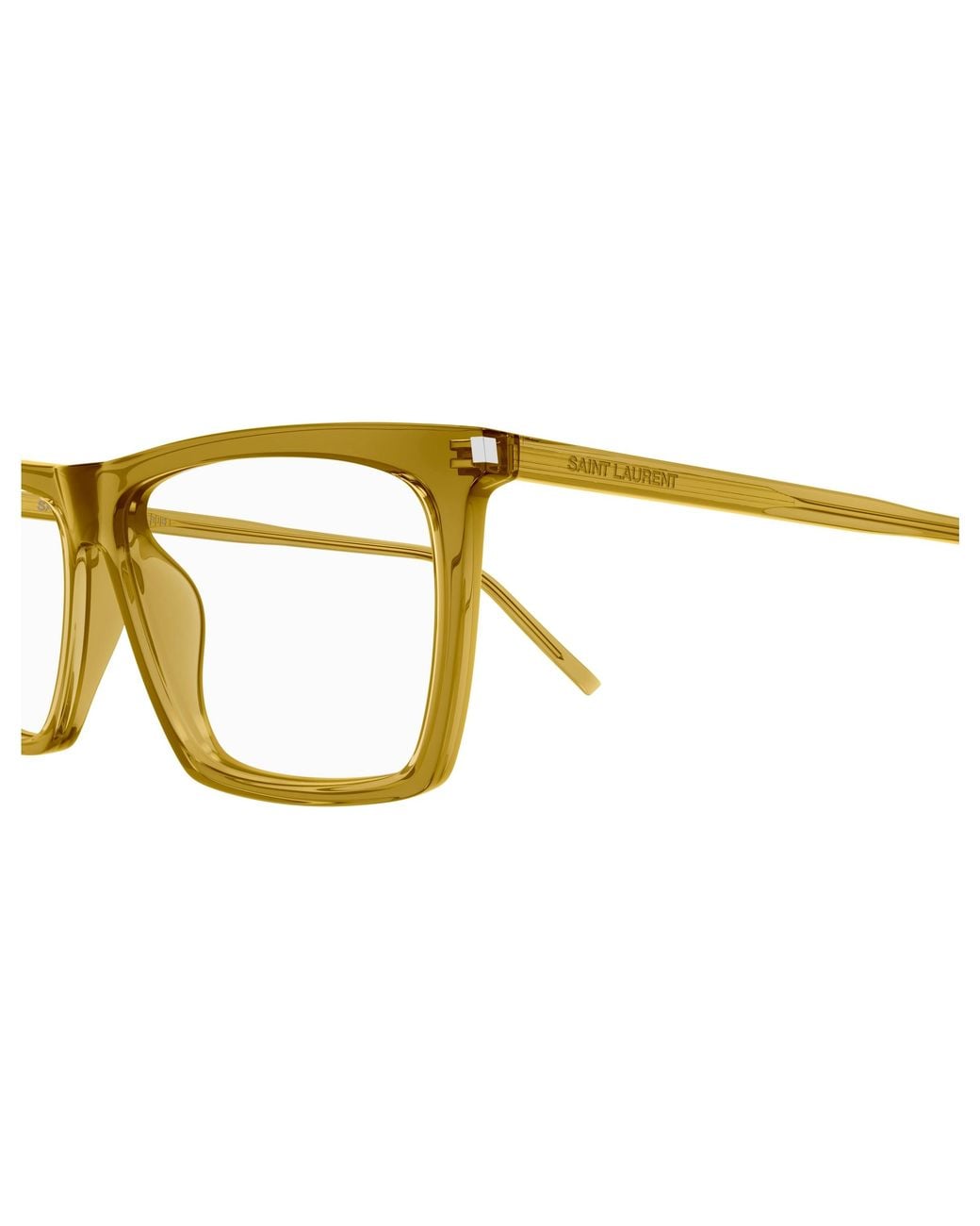 Saint Laurent Black Sl 803 011 Optical Frames Acetate Transparent Squared for men