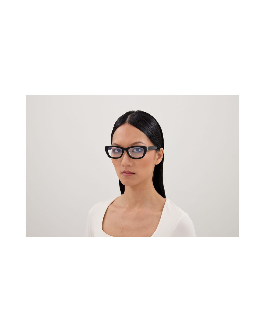 Saint Laurent Black Sl M153/J Opt 001 Optical Frames Acetate Transparent Cat Eye