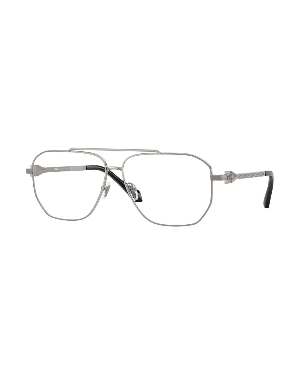 Versace Black Ve1307 1001 Optical Frames Metal Pilot Normal for men