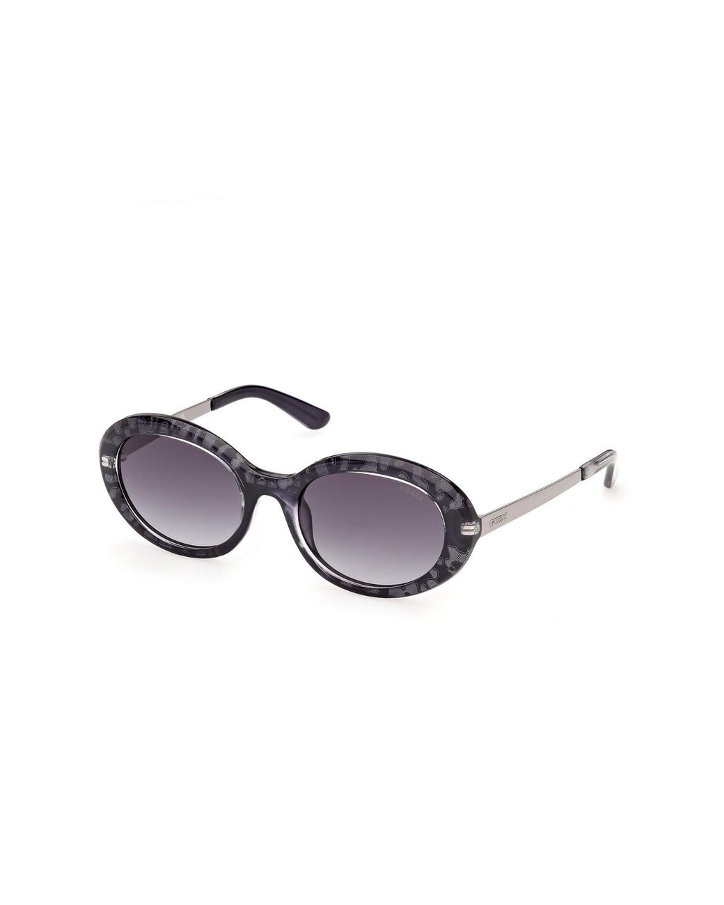 Guess Black Gu00355 90B Sunglasses Injected Smoke Round Normal