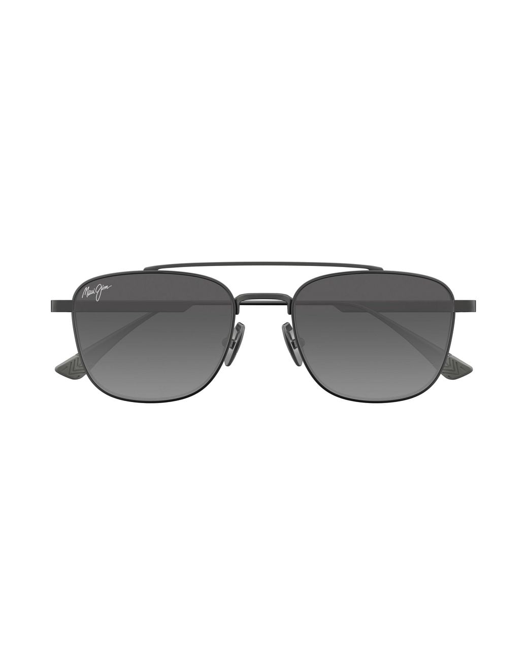 Maui Jim Black Mj0640S 001 Occhiali Da Sole Titanio Grigio Squadrata