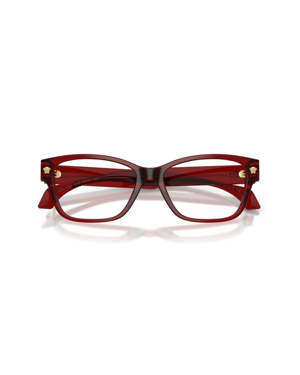 Versace Black Ve3392 5540 Optical Frames Acetate Transparent Cat Eye Normal