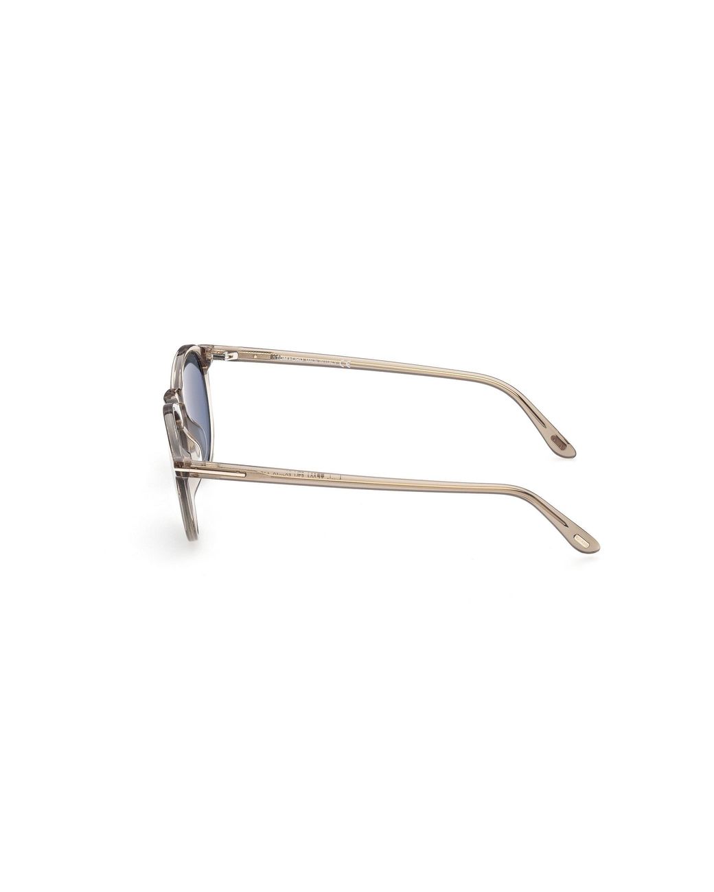 Tom Ford Black Aurele Round-frame Sunglasses Blue Grey for men