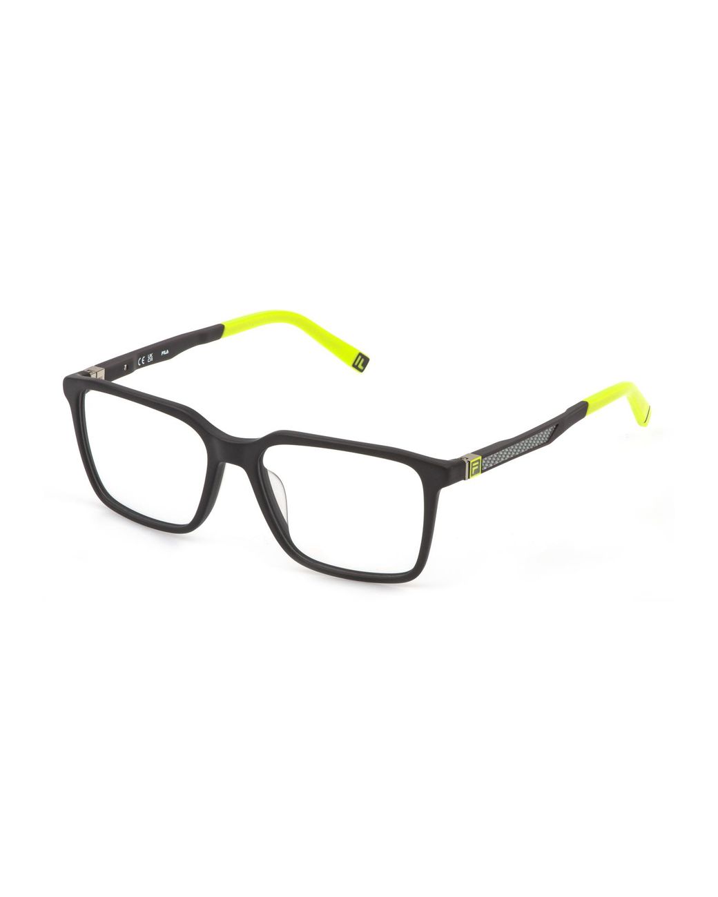 Fila Black Vfid09 Gfsm Optical Frames Acetate Squared for men