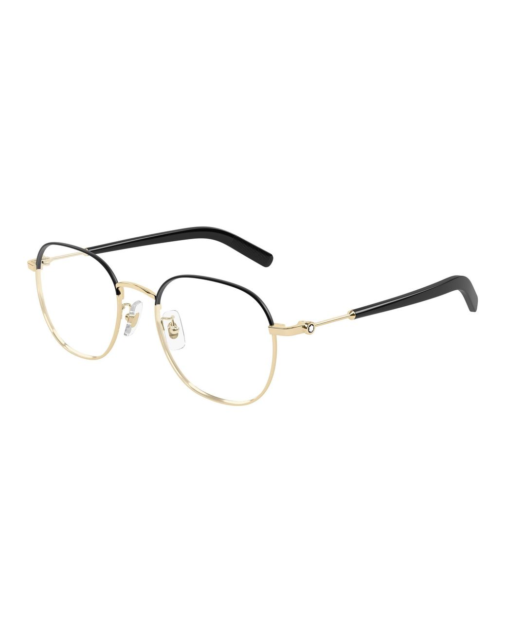 Montblanc Black Mb0425Oa 003 Optical Frames Metal Transparent Squared for men