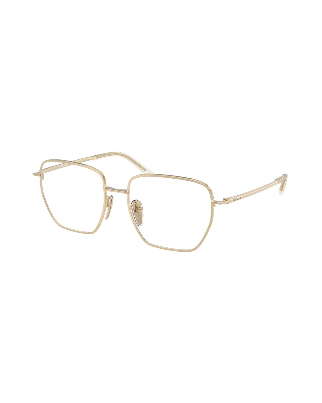 Prada Black Pr C51Vd Zvn1O1 Optical Frames Metal Squared Normal