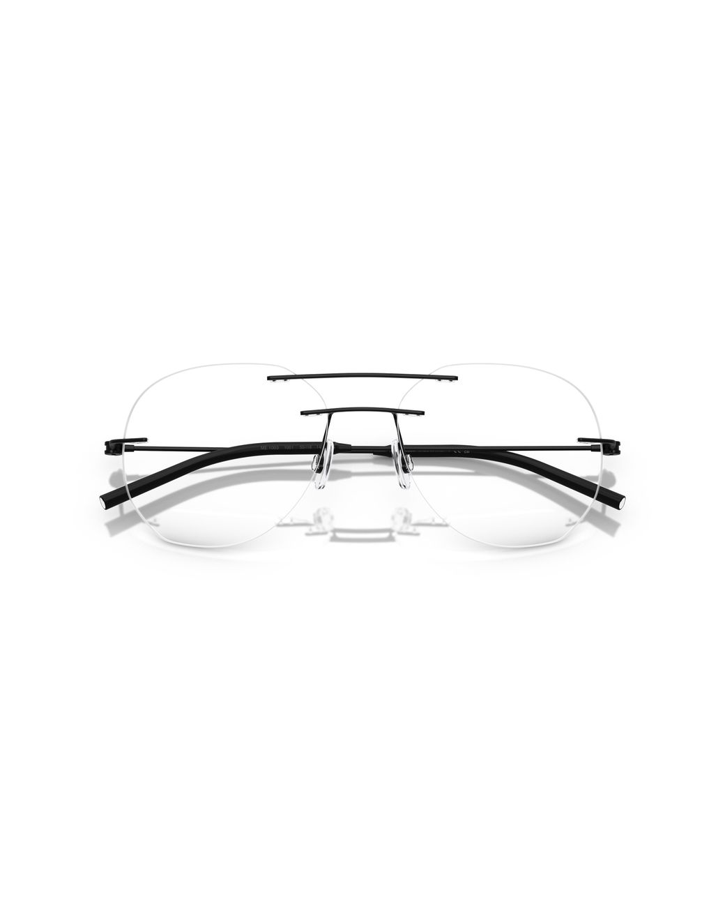 Moncler Black Me1003 1001 Optical Frames Steel Transparent Geometric Normal