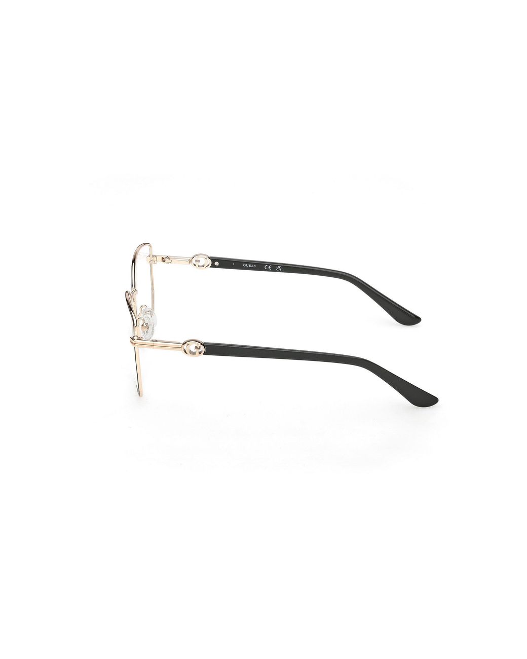 Guess Black Gu50312 096 Optical Frames Metal Geometric Normal